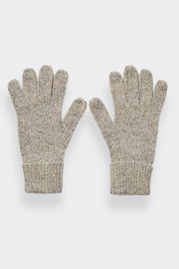 BEIGE PIECES KNITTED GLOVES 