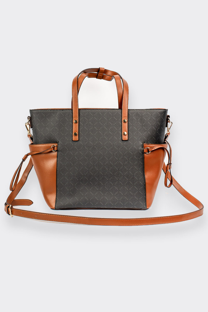 Romeo Gigli BROWN SHOPPER WITH POCKETS