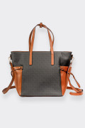 Romeo Gigli BROWN SHOPPER WITH POCKETS