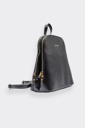 BACKPACK BLACK IN FAUX LEATHER BY ROMEO GIGLI 