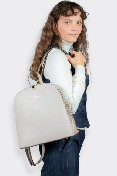 BACKPACK BEIGE IN FAUX LEATHER BY ROMEO GIGLI 