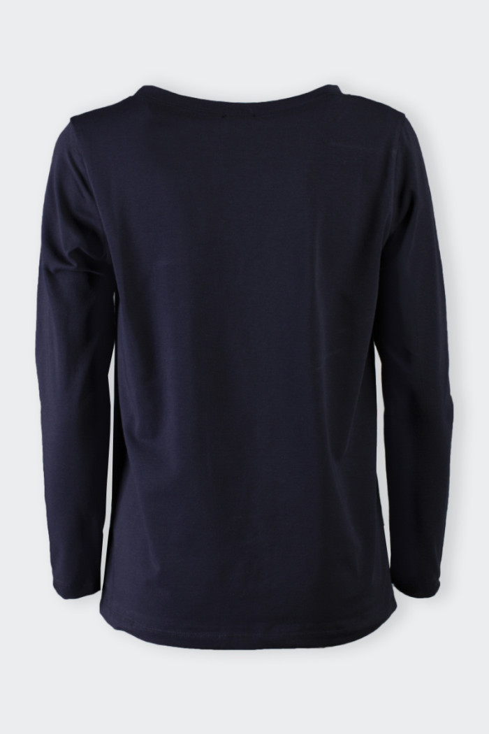 Refrigiwear BLUE LONG-SLEEVED T-SHIRT WITH POCKET