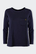 Refrigiwear BLUE LONG-SLEEVED T-SHIRT WITH POCKET
