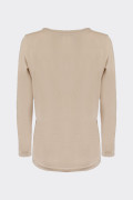 Refrigiwear BEIGE LONG-SLEEVED T-SHIRT WITH POCKET