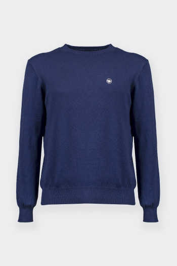 MURPHY & NYE BLUE COTTON AND CASMERE SWEATER 