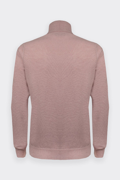PINK TURTLENECK WOOL AND CASHMERE BLEND BY ROMEO GIGLI 