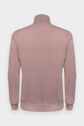 PINK TURTLENECK WOOL AND CASHMERE BLEND BY ROMEO GIGLI 