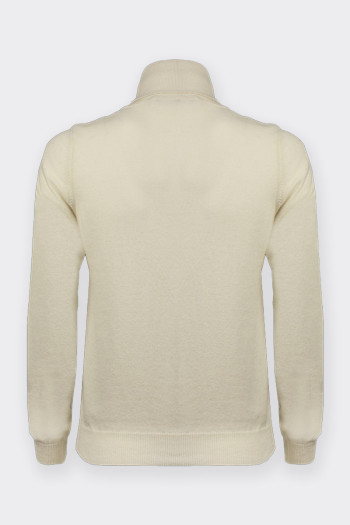 CREAM TURTLENECK WOOL AND CASHMERE BLEND BY ROMEO GIGLI 