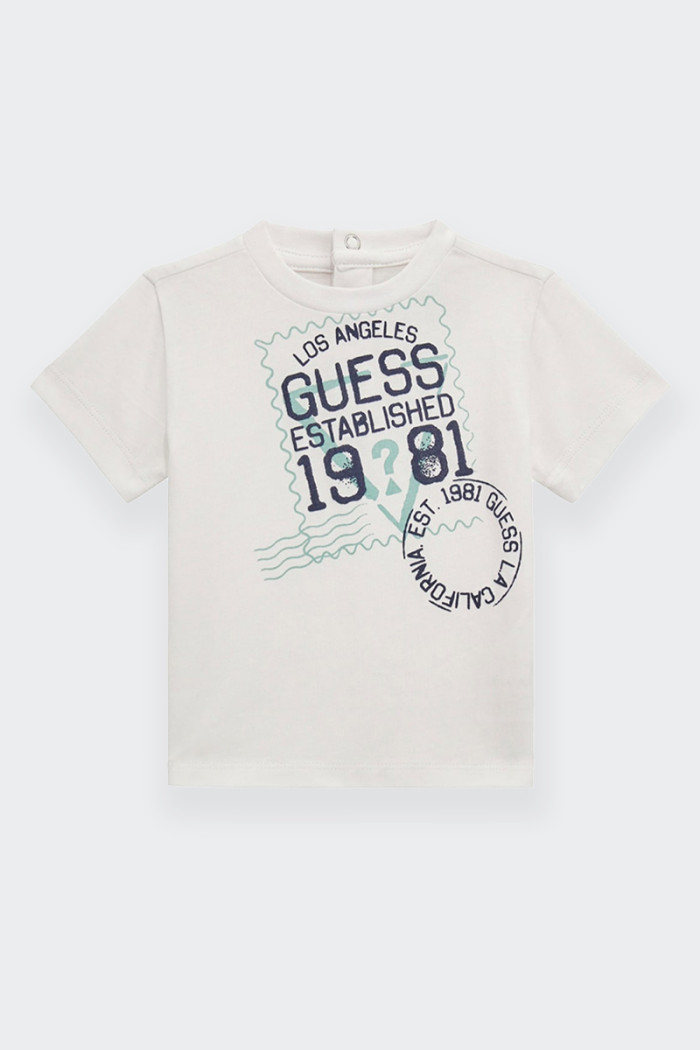 Guess SHORT-SLEEVED BABY WHITE T-SHIRT