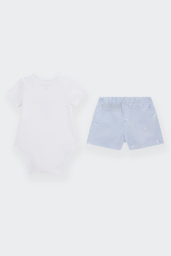 Guess TWO-TONE NEWBORN FULL BODY AND SHORTS