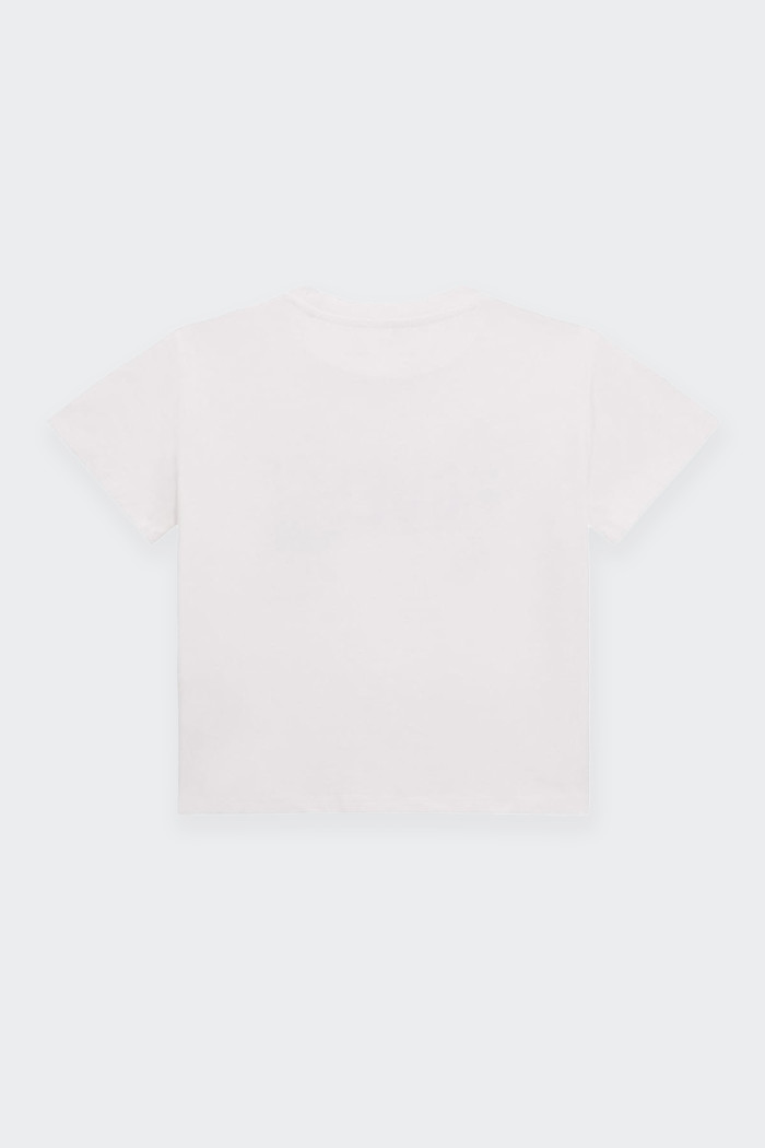 Guess WHITE SEQUIN LOGO SOFT FIT T-SHIRT