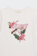Guess WHITE SPRING THEME SHORT SLEEVE T-SHIRT