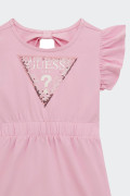Guess PINK JERSEY DRESS WITH SEQUINS