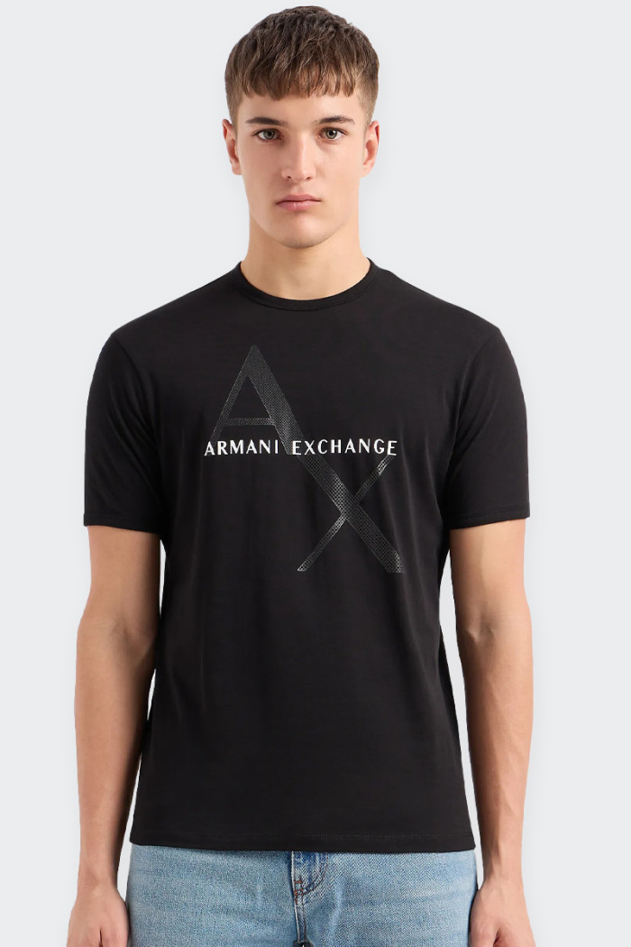 Armani Exchange BLACK REGULAR FIT T-SHIRT
