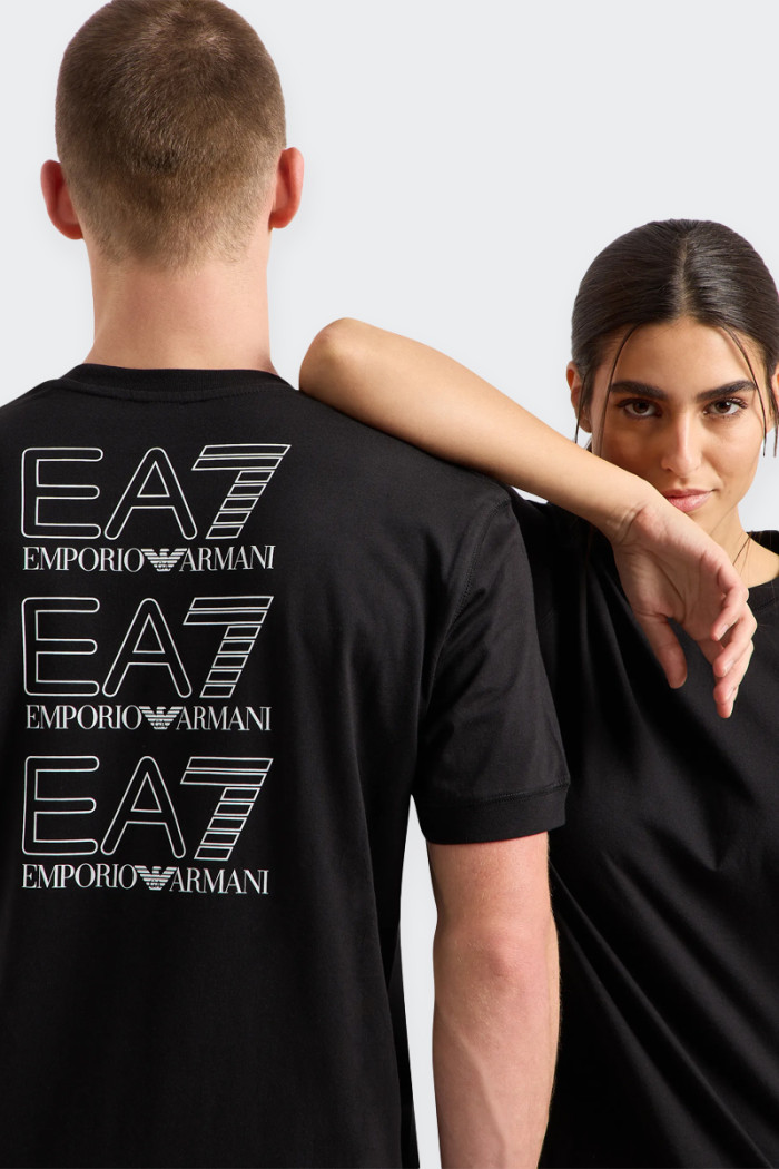 EA7 Emporio Armani UNISEX CORE IDENTITY BLACK T-SHIRT