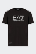 EA7 Emporio Armani BLACK SHORT-SLEEVED CREW-NECK T-SHIRT