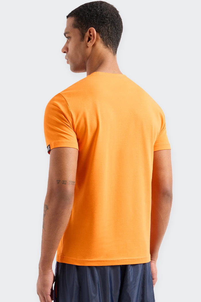 T-shirt girocollo da uomo versatile e comoda, realizzata in morbido cotone stretch e dalla vestibilità slim, pensata per il temp