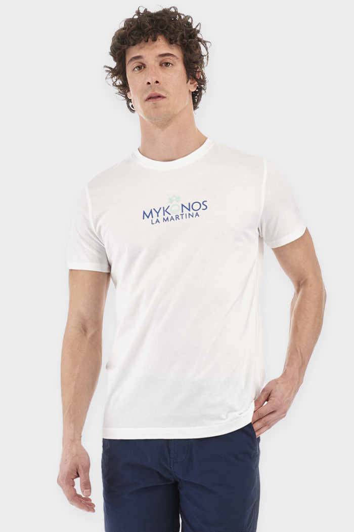 men's t-shirt made from soft 100% cotton jersey. Logo print on front and back. regular fit.