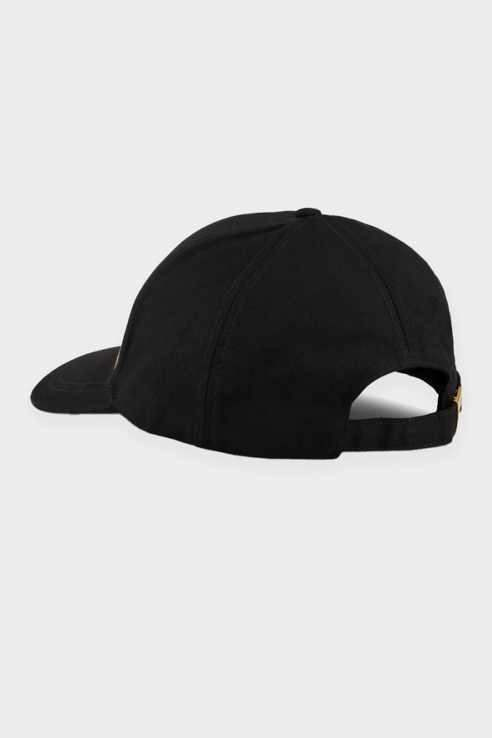 EA7 Emporio Armani BLACK AND GOLD UNISEX COTTON BASEBALL HAT