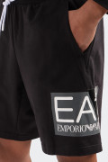 EA7 Emporio Armani BLACK COTTON VISIBILITY SHORTS