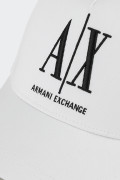 Armani Exchange HAT WITH VISOR AND WHITE LOGO