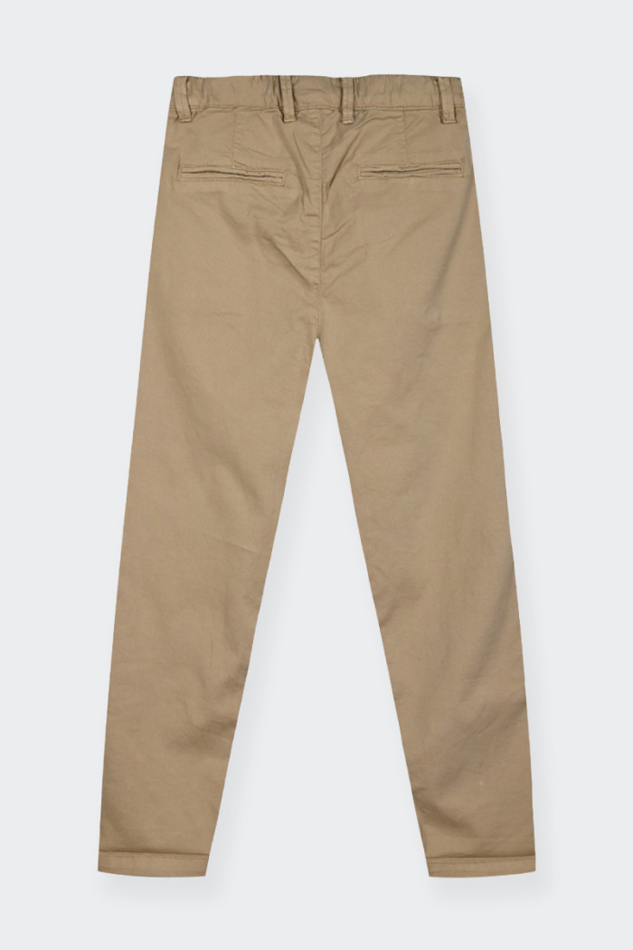 Energiers BEIGE COTTON CHINO TROUSERS