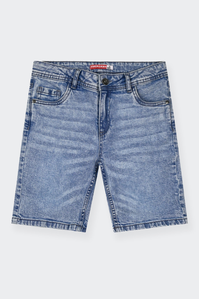 children's denim bermuda shorts made from cotton. an essential for his summer wardrobe! With its classic design and comfortable 