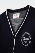Guess LIGHT BLUE COLLEGE-STYLE CARDIGAN