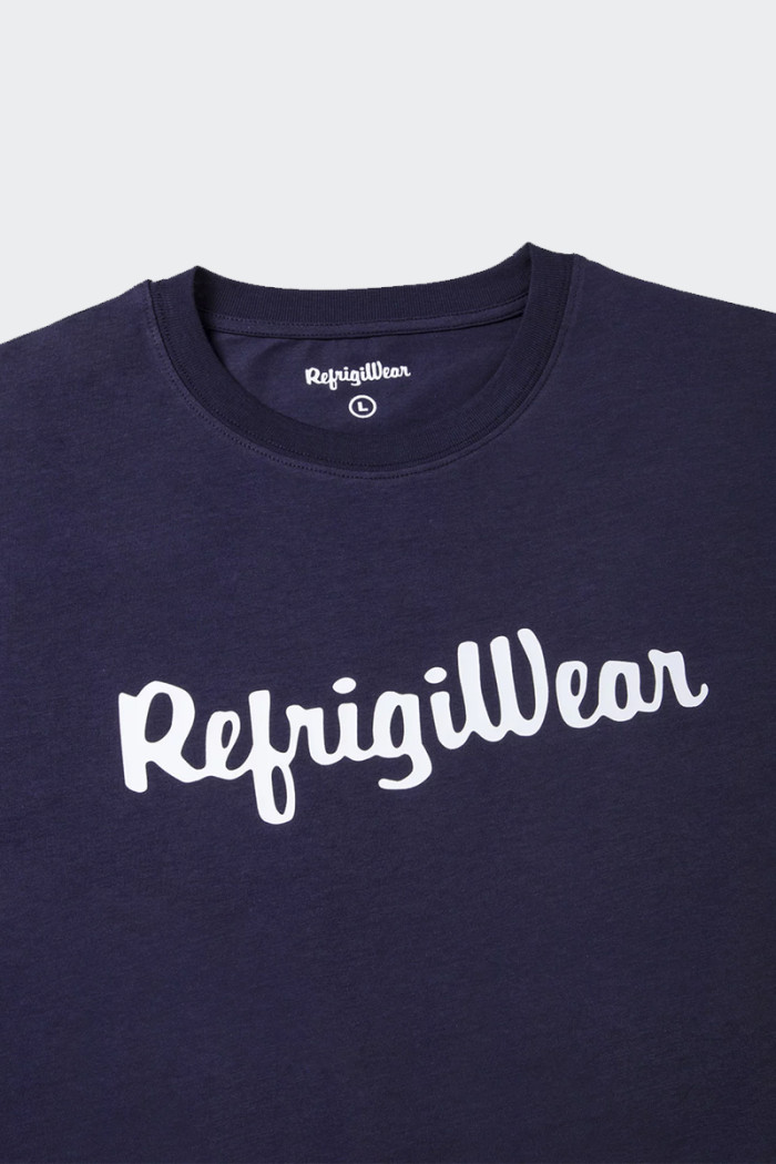 t-shirt Refrigiwear basica da uomo a maniche corte con stampa logo sul petto. Composta in 100% cotone traspirante e morbido. Las