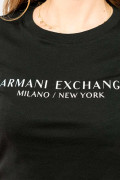 Armani Exchange T-SHIRT SLIM FIT LOGO MILANO NEW YORK NERA