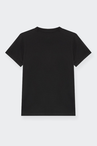 Lascia che la nostra t-shirt Guess in cotone nera streetwear dia al tuo bambino uno stile unico. Con il suo girocollo e le manic