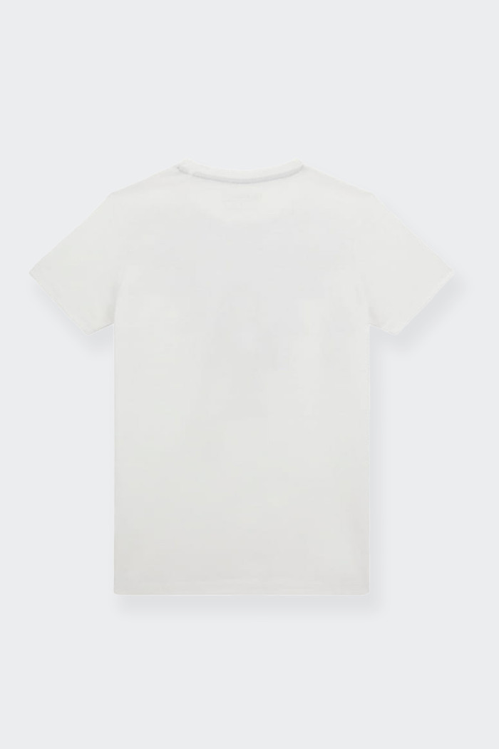realizzata in morbido cotone, questa t-shirt Guess per bambino presenta un girocollo e maniche corte per un comfort ottimale. La