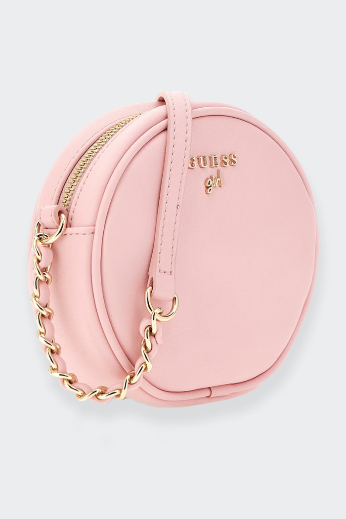 cute Guess handbag ideal for little girls. With its round shape and zip closure, this handbag is practical and safe for storing 