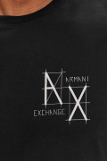 Armani Exchange T-SHIRT IN COTONE LOGO FRONTALE NERA