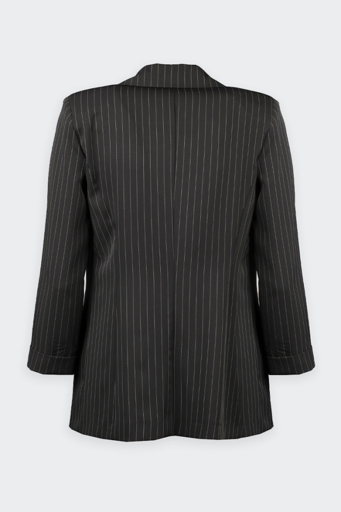 Romeo Gigli BLACK DOUBLE BREASTED STRIPED JACKET