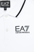 EA7 Emporio Armani WHITE KIDS SHORT-SLEEVED POLO SHIRT