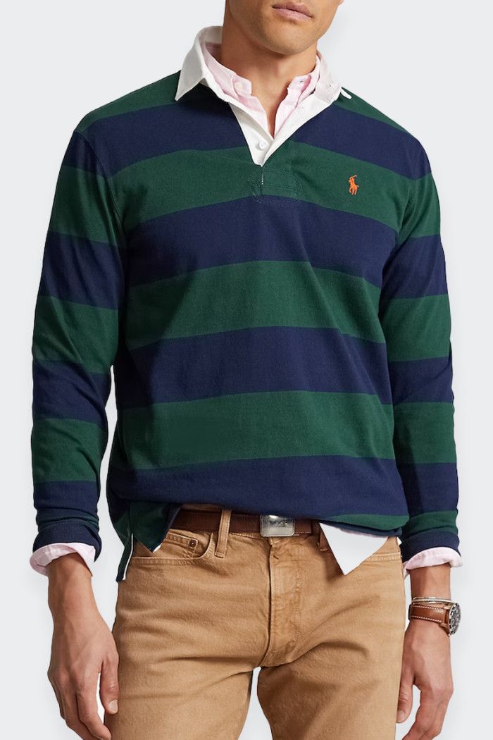 Ralph Lauren POLO MANICA LUNGA RUGBY A RIGHE