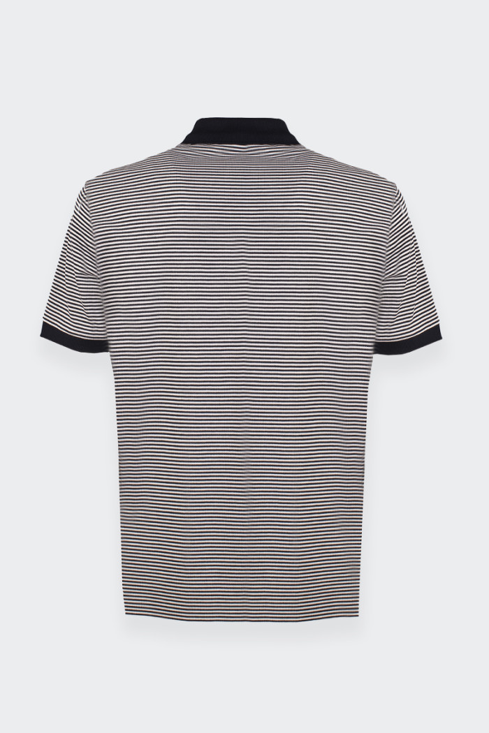 Murphy & Nye BLUE AND WHITE STRIPED POLO