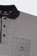 Murphy & Nye BLUE AND WHITE STRIPED POLO