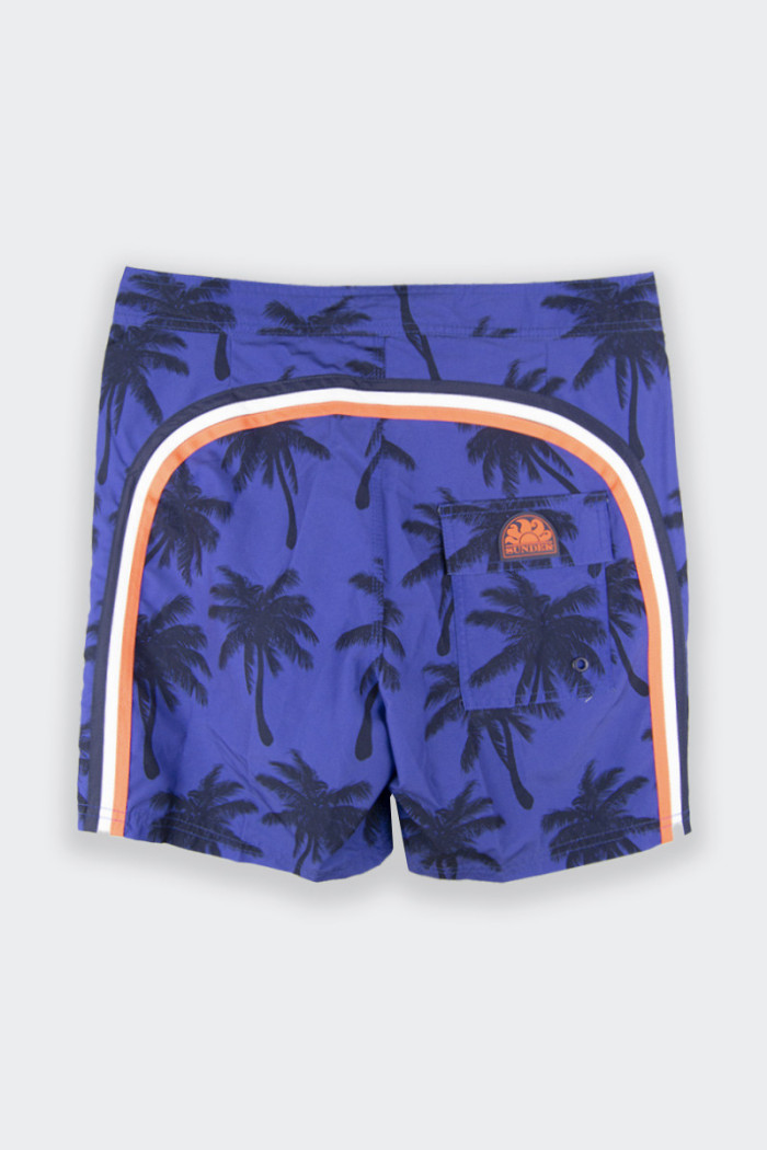 men's palm-weave swim boxer shorts with lace-up fastening and handy Velcro back pocket perfect for colouring your holiday.