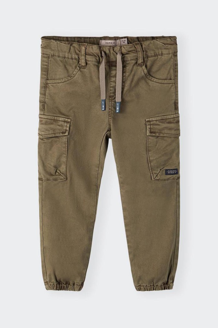 Name It GREEN BAGGY FIT CARGO TROUSERS