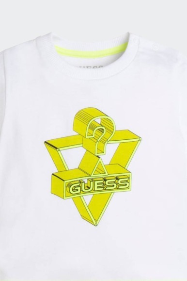 Guess WHITE LONG-SLEEVED T-SHIRT FUTURE BABY
