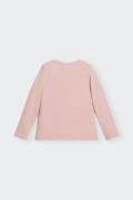 GUESS GIRL'S LONG-SLEEVED PINK T-SHIRT WITH HEART