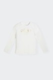 Guess WHITE LONG-SLEEVED T-SHIRT FRONT LOGO KIDS
