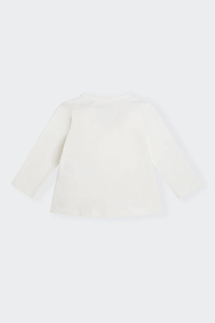 Guess WHITE LONG-SLEEVED T-SHIRT BABY