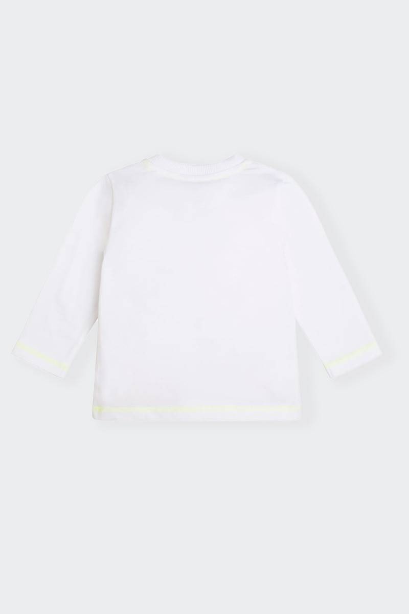 WHITE LONG-SLEEVED T-SHIRT FUTURE BABY GUESS 