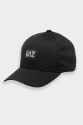 BLACK BASEBALL CAP WITH VISOR EA7 