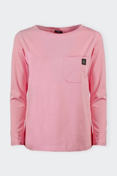 PINK LONG SLEEVE T-SHIRT WITH POCKET REFRIGIWEAR 