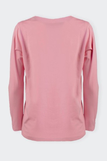 PINK LONG SLEEVE T-SHIRT WITH POCKET REFRIGIWEAR