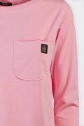 PINK LONG SLEEVE T-SHIRT WITH POCKET REFRIGIWEAR